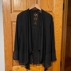 August Silk Black Women's Cardigan